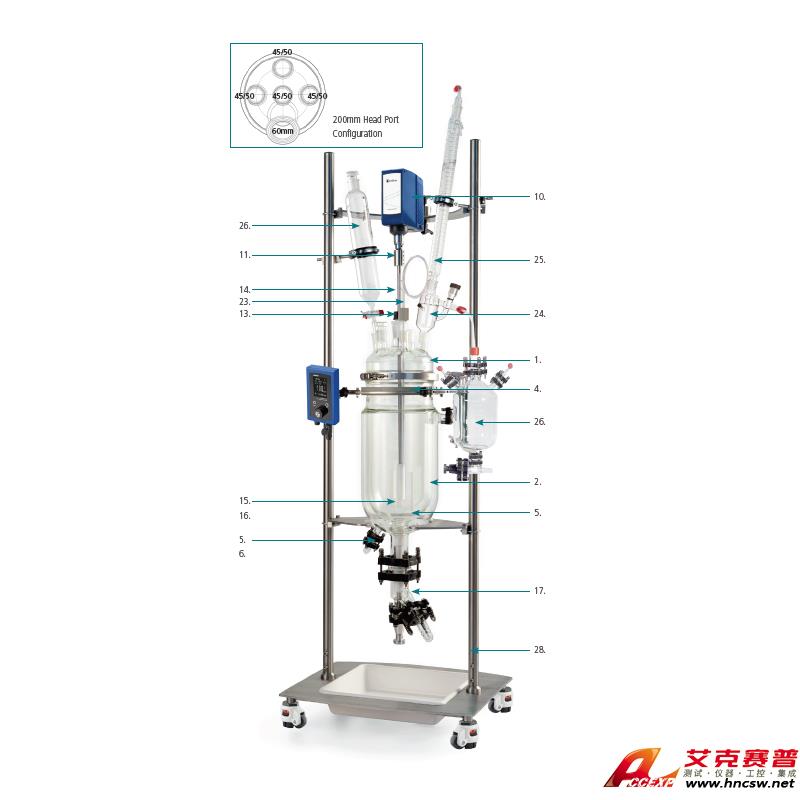 JULABO優萊博 30L玻璃夾套反應釜，JRS-1503-03
