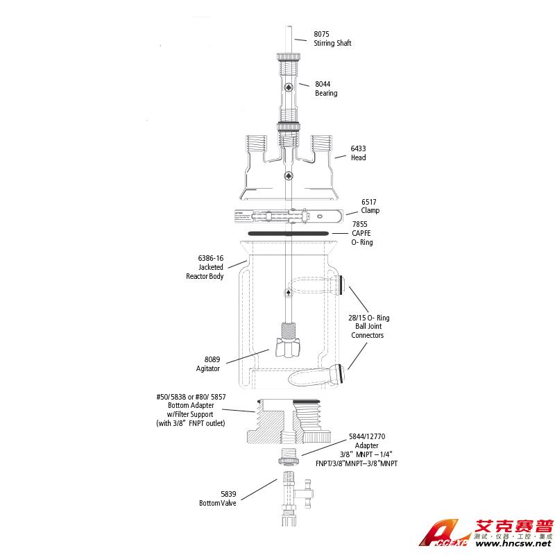JULABO優萊博 2000ml 夾套壓力過濾釜，CRS6386-120