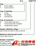 UZ型（145kV 和80 MVA）--有載調壓開關--調壓開關--變壓器組件--